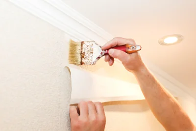 Pose de papier peint à Louin — revêtements muraux et toiles de verre
